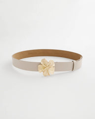 Neutral Floral Buckle Trouser Belt