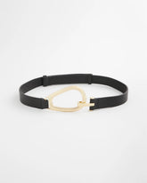 Black Interlock Buckle Slouch Belt