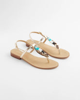 Multi Beach Parrot T-Strap Sandals