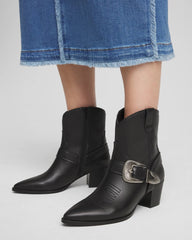 Black Kris Western Buckle Boots