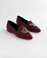 Blackened Burgundy Grace Queen Bee Slip-On Loafers