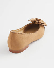 Caramel Apple Microsuede Ballet Flats