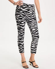 Black Zebra Brigitte™ Slim Pull-On Crop Pant