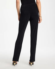 Black Petite Travelers™ Crinkle Textured Pants