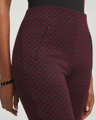 Black Circle Jacquard Juliet Slim Ankle Pants
