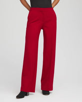 Carmine Red Emme Wide-Leg Trouser Ponte Pants