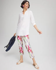 Ecru Brigitte™ Slub Slim Cropped Pants