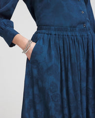 Seaport Jacquard Culotte Wide-Leg Pants