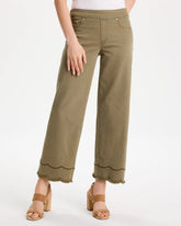 Lichen Scallop Pull-On Wide-Leg Crop Jeans
