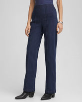 Bridge Street Rinse Pull-On Wide-Leg Trouser Jeans