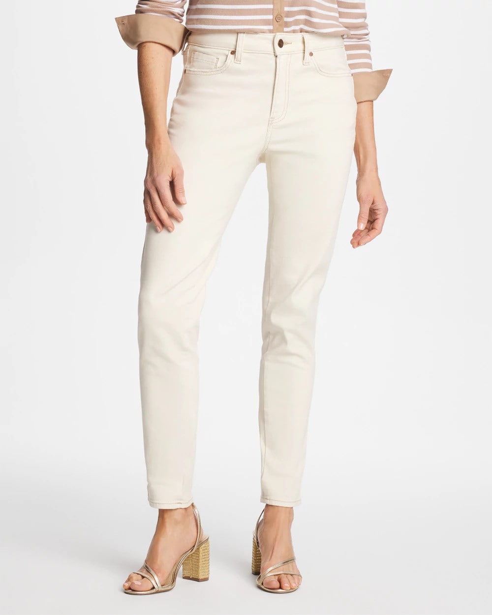 Sea Salt Skinny Ankle Jeans