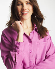 Violet Shadow Classic Collared Denim Shirt