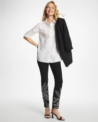 Alabaster Poplin Soutache Tunic