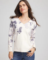 Multi Printed V-Neck Sweater
