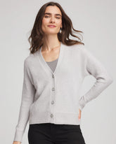 Dove Gray Shine Boyfriend Cardigan