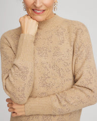Champagne Fizz Jacquard Mockneck Pullover