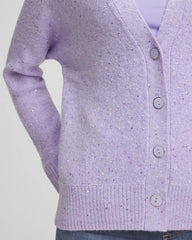 Lilac Mist Shine Boyfriend Cardigan