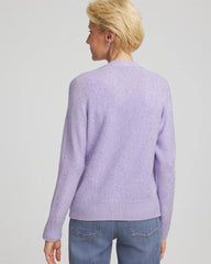 Lilac Mist Shine Boyfriend Cardigan