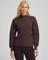 Night Bloom Metallic Ribbed Pullover