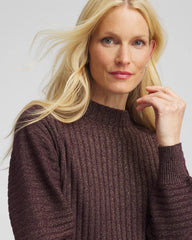 Night Bloom Metallic Ribbed Pullover