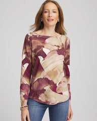 Purple Royale Ella Ocean Glitz Boatneck Sweater