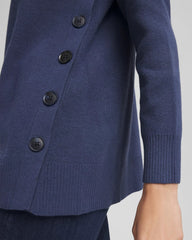 Indigo Sky Button Tunic Sweater