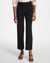 Black Matte Jersey Cropped Pants
