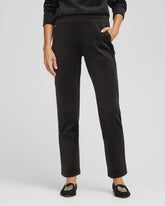 Black Zenergy® Velour Tapered Ankle Pants