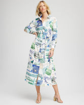 Ecru Port Call Maxi Shirtdress