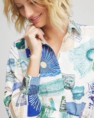Ecru Port Call Maxi Shirtdress