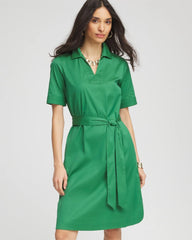Jardin Green Shirttail Hem Popover Dress