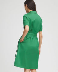 Jardin Green Shirttail Hem Popover Dress