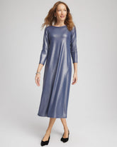Indigo Sky Foiled Jersey Knit Maxi Dress