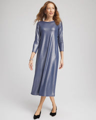 Indigo Sky Foiled Jersey Knit Maxi Dress