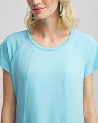 Paradiso Blue Short-Sleeved Maxi Dress