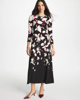 Black Column Knit Maxi Dress