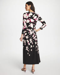Black Column Knit Maxi Dress