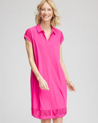 Crushed Berries Zenergy® UPF Mesh-Trim Bungee Dress