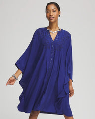 Blue Casa Embellished Kaftan Dress