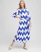 Alabaster Chevron Striped Shirtdress
