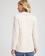Smokey Taupe Textured Knit Blazer
