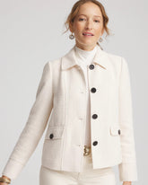 English Cream Bouclé Chore Jacket