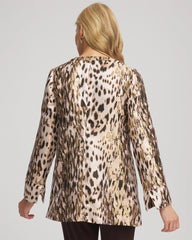 Deep Taupe Travelers™ Collection Animal Jacquard Jacket