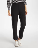 Black Zenergy® UPF Lattice-Trim Ankle Pants