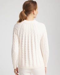 English Cream Zenergy® Luxe Cable Sweater