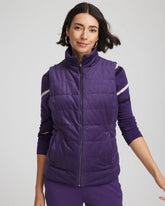 Purple Elixir Zenergy® Reversible Velvet Puffer Vest