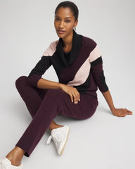 Night Bloom Zenergy® Luxe Intarsia Cowlneck Top