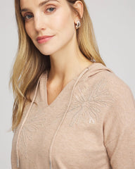 Champagne Fizz Zenergy® Luxe Embroidered Pullover Sweater
