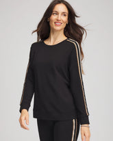Black Zenergy® Lattice-Trim Pullover Top