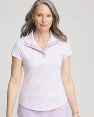 Violet Aura Zenergy® Striped UPF Short-Sleeve Top